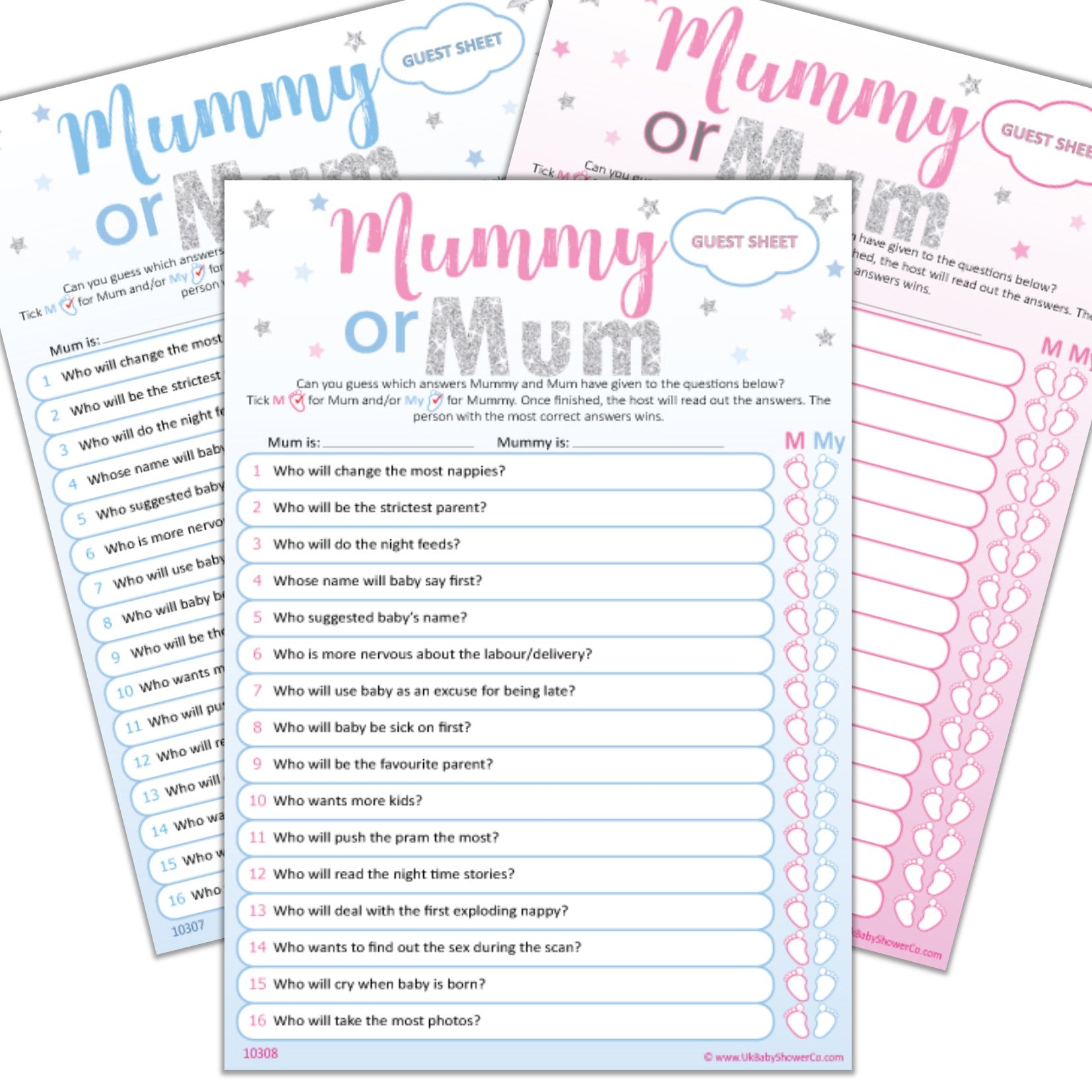 Stars Mummy or Mum Party Game – UK Baby Shower Company